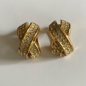 Vintage Christian Dior “X” clip-on earrings